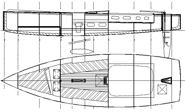 Didi 27 Retro radius chine plywood sportboat plans